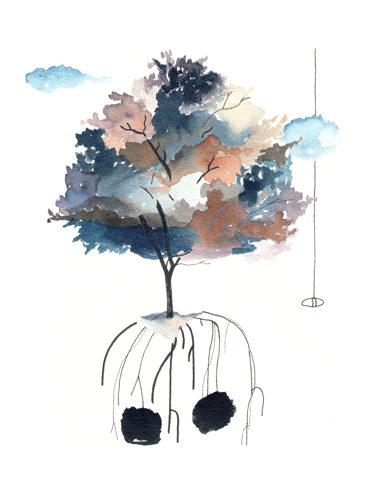Gris De Garance, Arbre racines gris Gris De Garance, Arbre racines gris