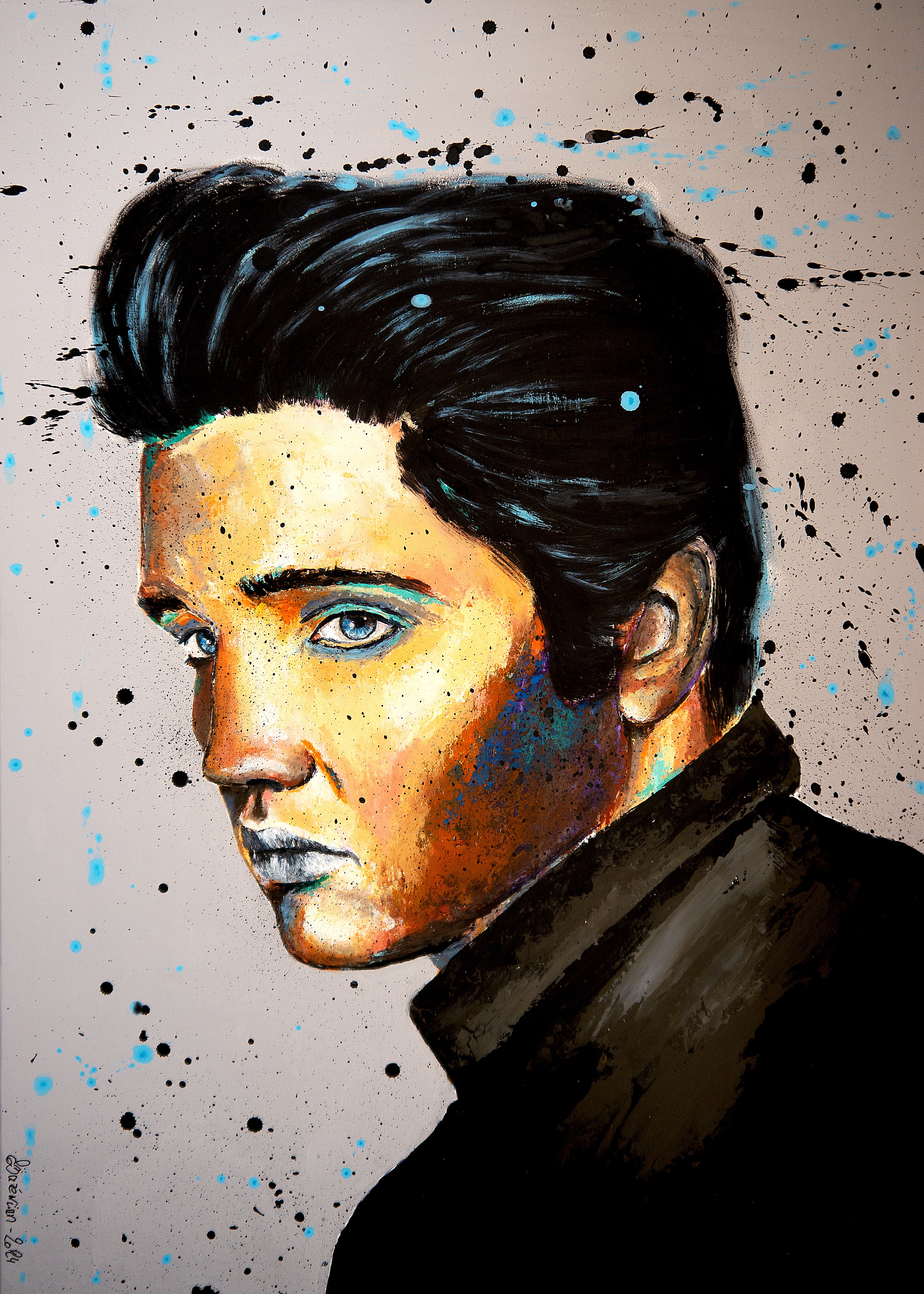 Bazévian Delacapucinière, Portrait Continental Elvis - French school Bazévian Delacapucinière, Portrait Continental Elvis - French school