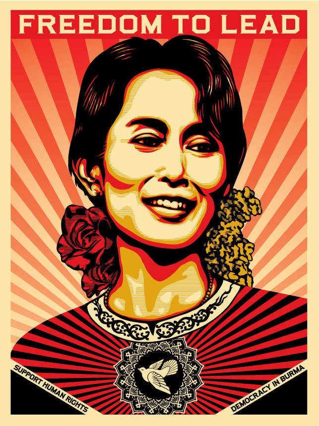 Shepard Fairey (Obey), Freedom to Lead (Aung San Suu Kyi) Shepard Fairey (Obey), Freedom to Lead (Aung San Suu Kyi)