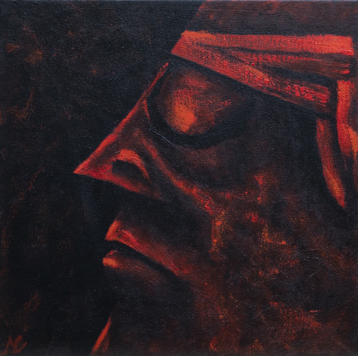 Marion Casters, 2023-1143 / Visages et corps expressionnistes - série rouge et noir Marion Casters, 2023-1143 / Visages et corps expressionnistes - série rouge et noir
