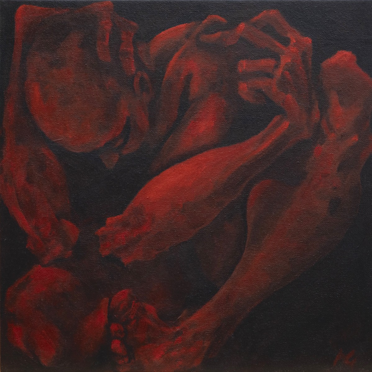 Marion Casters, 2023-1115 / Visages et corps expressionnistes - série rouge et noir Marion Casters, 2023-1115 / Visages et corps expressionnistes - série rouge et noir