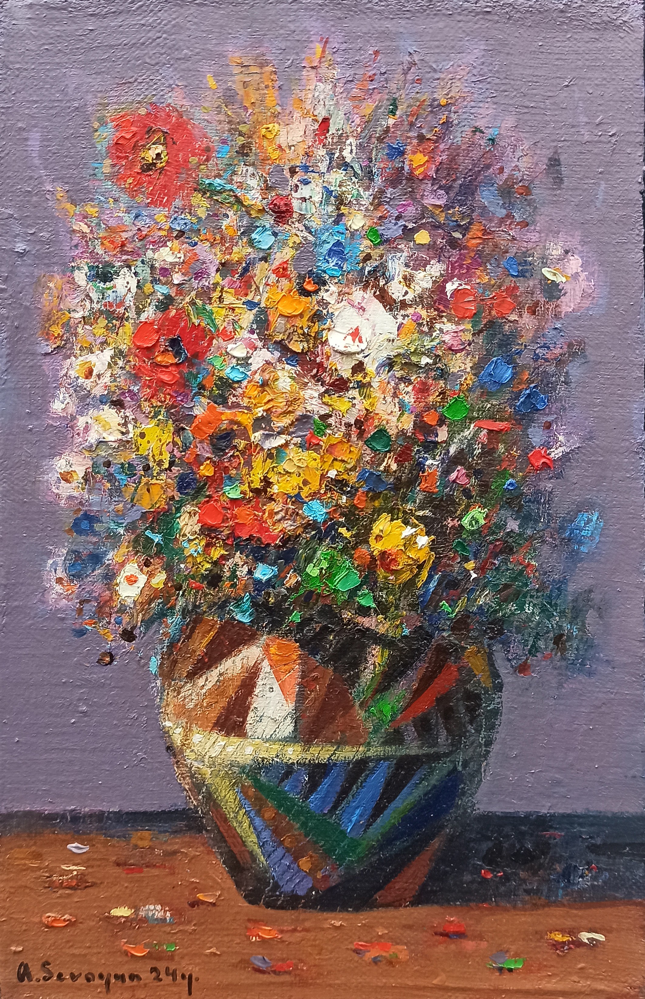 Aram Sevoyan, Abstract colorful flowers Aram Sevoyan, Abstract colorful flowers
