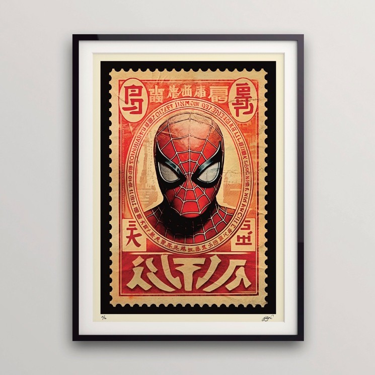 Kobalt, Spider-Man (Galaxy Stamp series), Print on Fine art paper