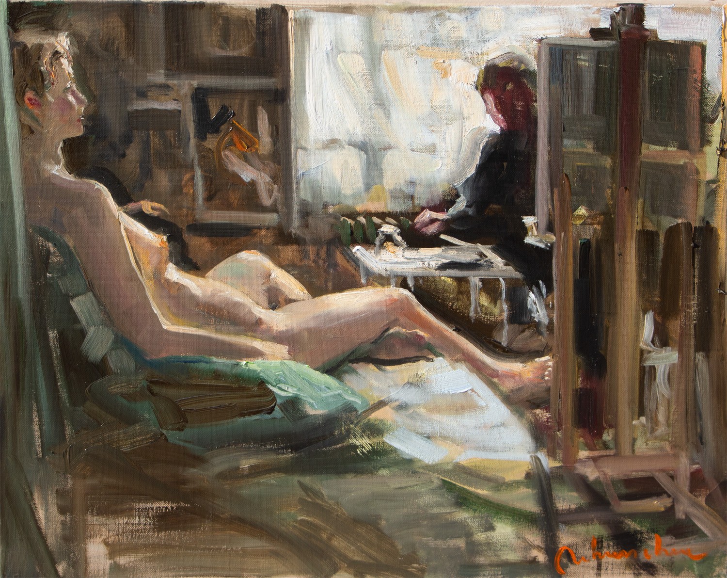 Christoff Debusschere, Nu à l'atelier Christoff Debusschere, Nu à l'atelier