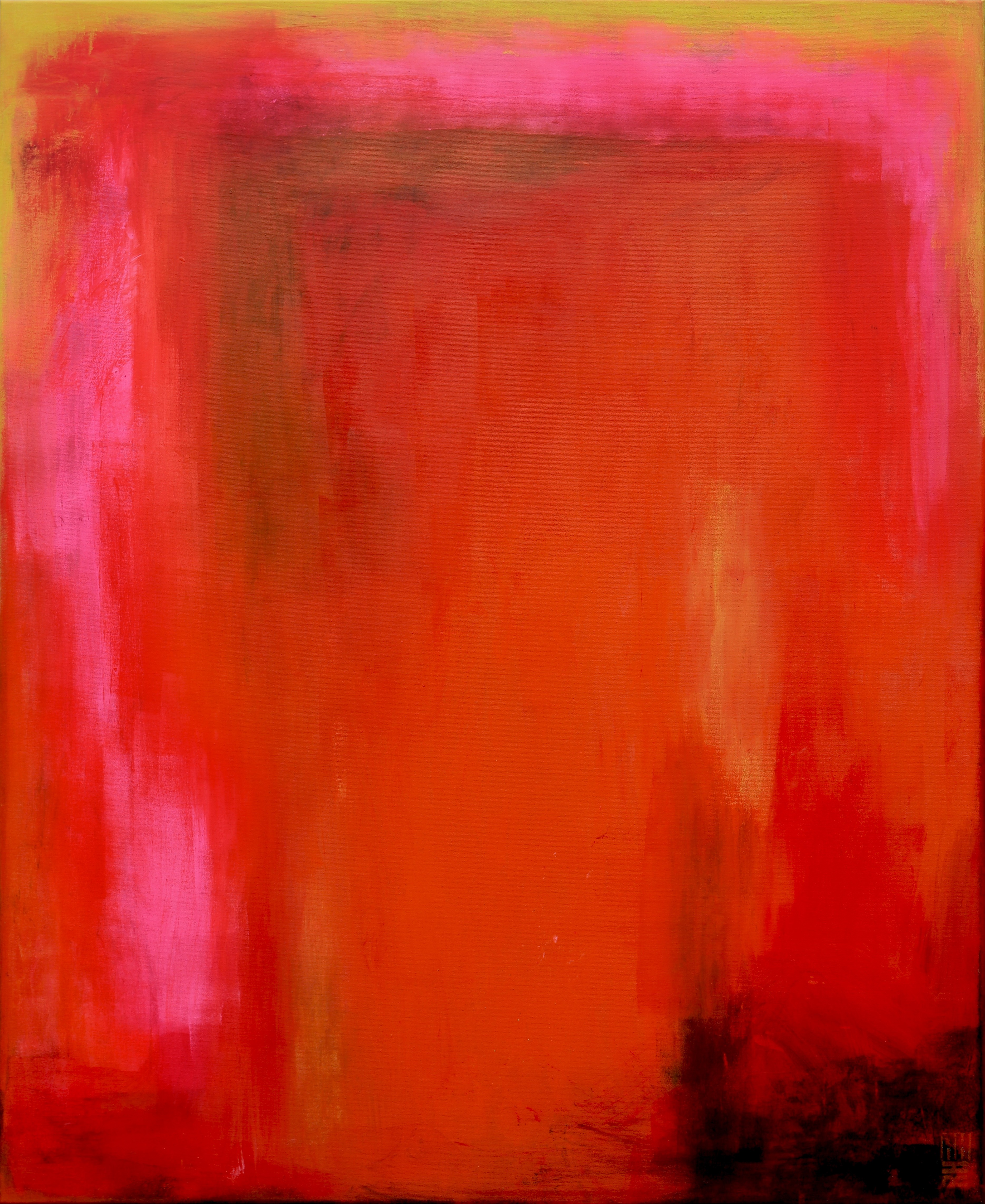 Ronald Hunter, Untitled in Orange Pink vertical Ronald Hunter, Untitled in Orange Pink vertical