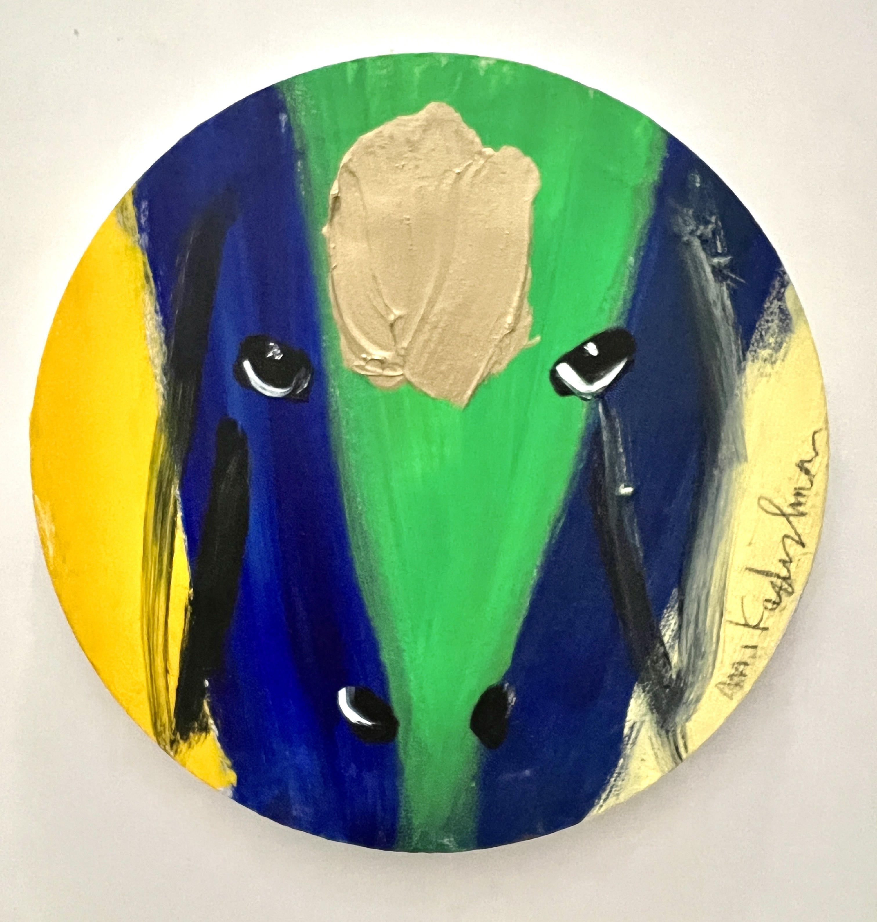 Menashe Kadishman, Blue & Green Sheep Menashe Kadishman, Blue & Green Sheep