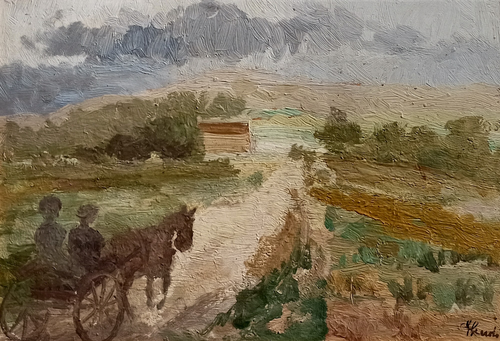 Guido Guidi, Country road - Italian old painting Guido Guidi, Country road - Italian old painting