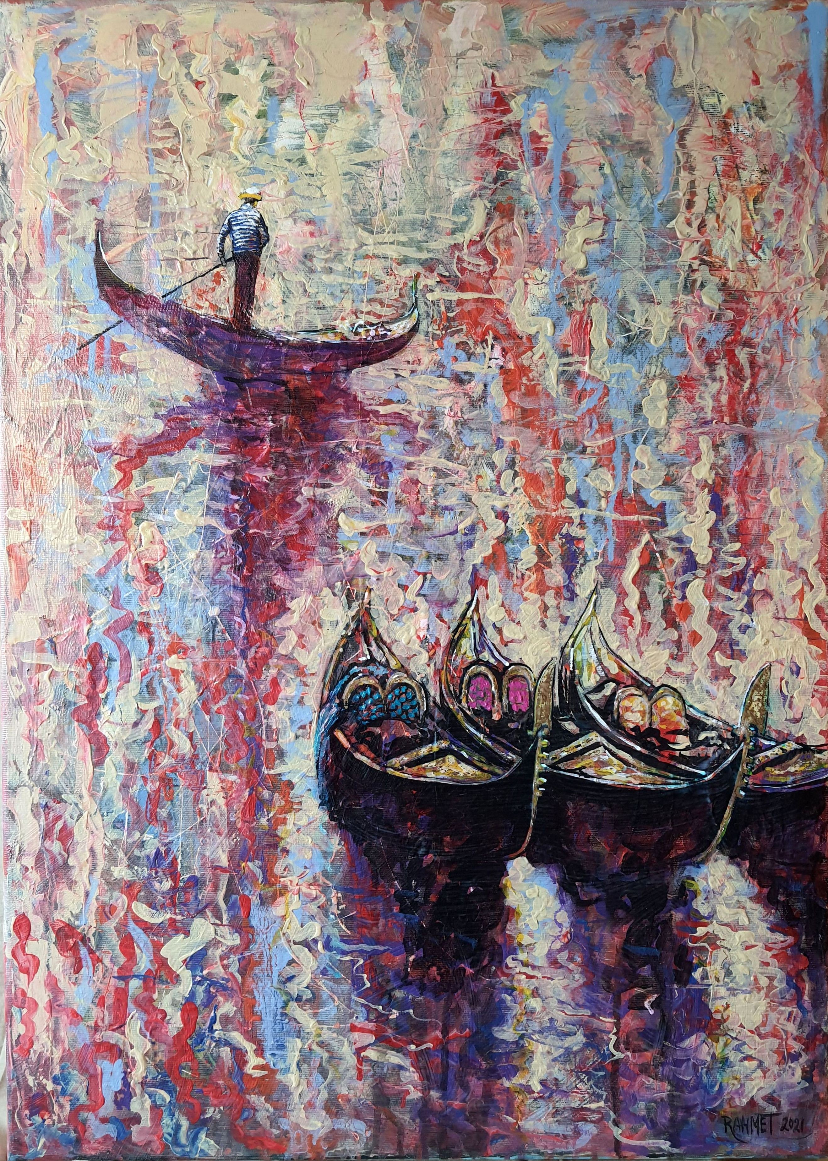 Rakhmet Redzhepov (Ramzi), Morning Venice and the Gondolier Rakhmet Redzhepov (Ramzi), Morning Venice and the Gondolier