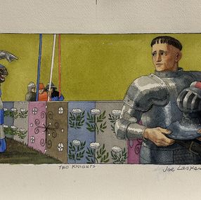 Gemälde, Two Knights, Joe Lasker