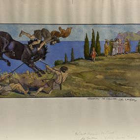 Painting, Alexander the Great Breaking the Stallion, Joe Lasker