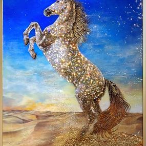 Gemälde, Horse, Lily Art