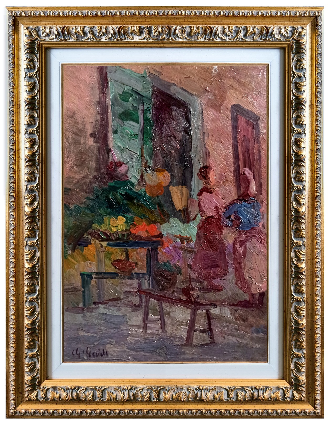 Guido Guidi, The fruit stand - Italian old painting Guido Guidi, The fruit stand - Italian old painting