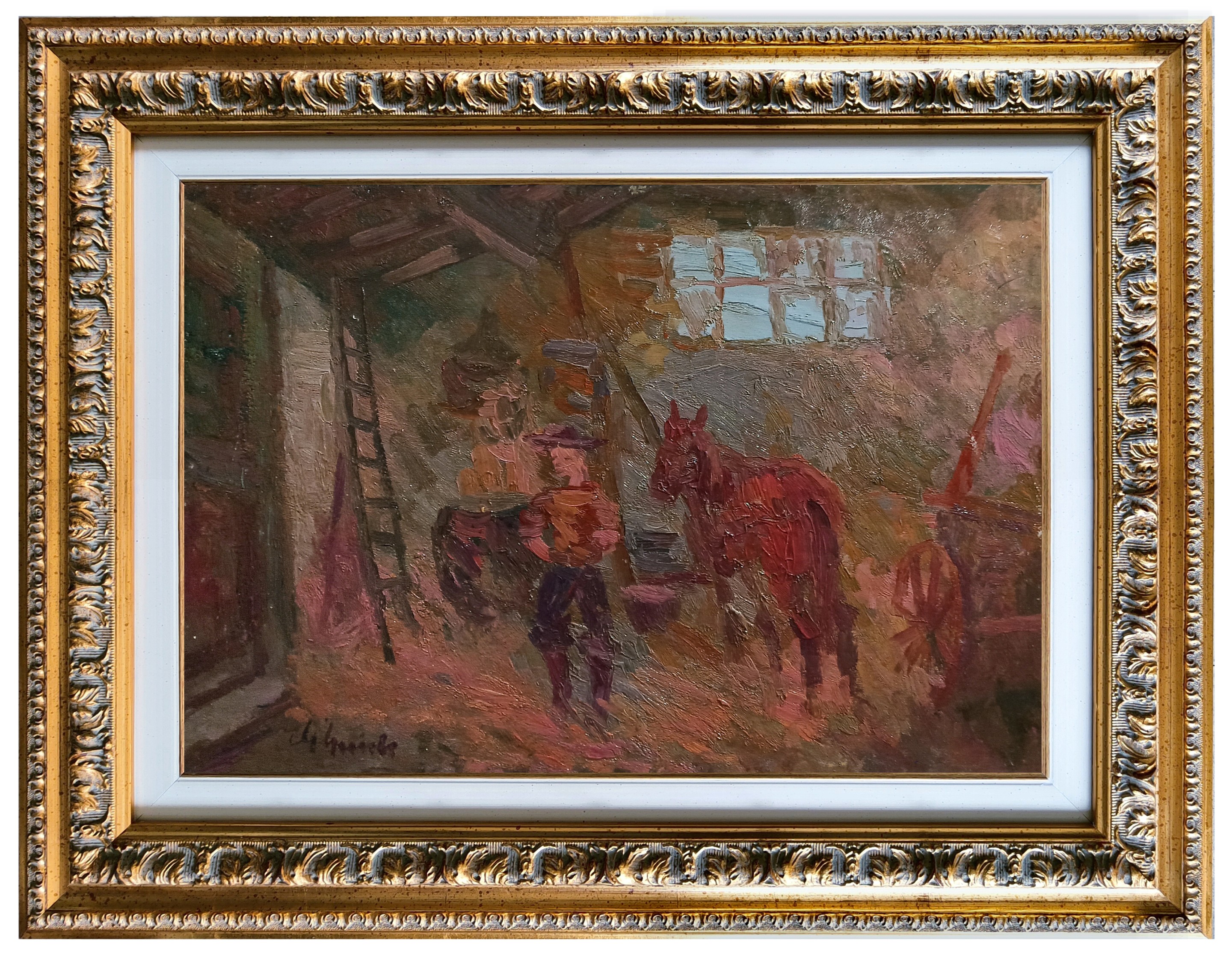 Guido Guidi, In the stable - Italian old painting Guido Guidi, In the stable - Italian old painting