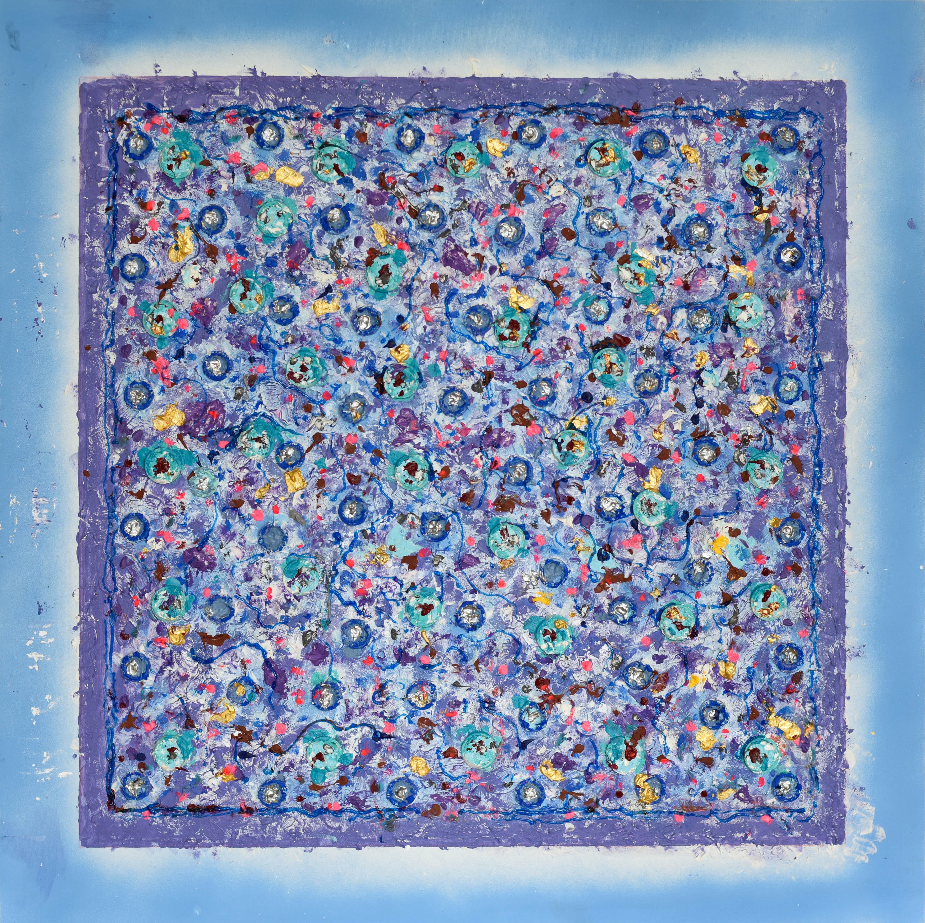 Aloyzas Smilingis, Square In Blue Aloyzas Smilingis, Square In Blue