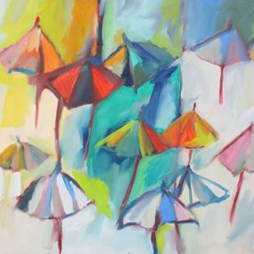 Painting, Beach Umbrellas, Lauren Acton