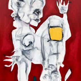 Painting, Yellow card, Laurent Proneur