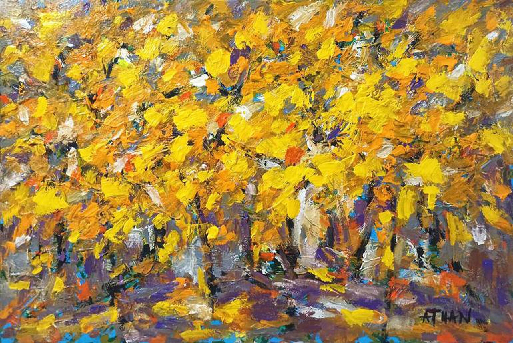 Le anh Tuan, Autumn in Hanoi: Yellow leaves fall on each street Le anh Tuan, Autumn in Hanoi: Yellow leaves fall on each street