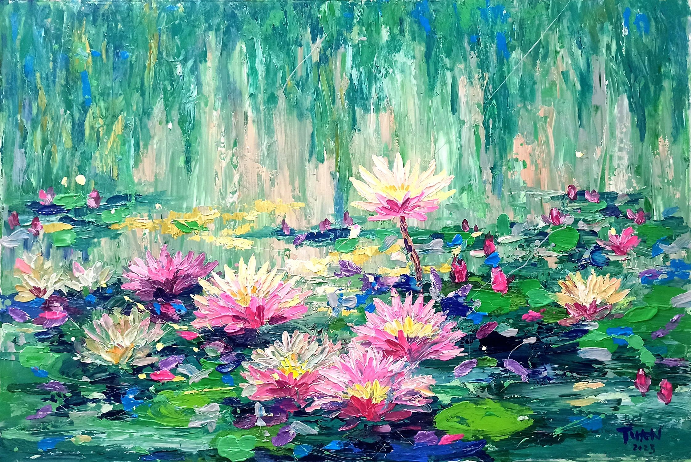 Le anh Tuan, Blooming lilies pond Le anh Tuan, Blooming lilies pond