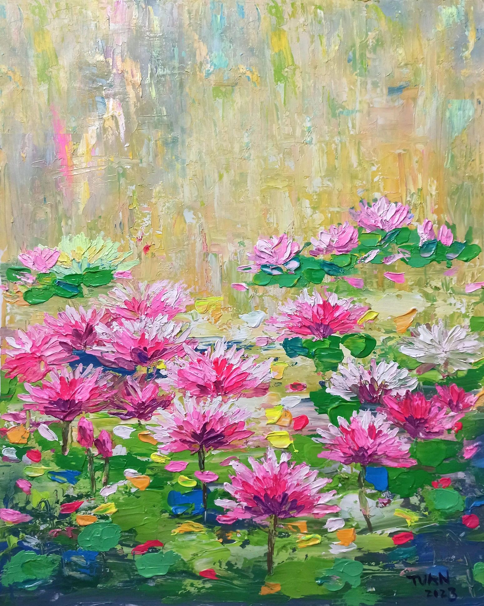 Le anh Tuan, Blooming lilies pond Le anh Tuan, Blooming lilies pond