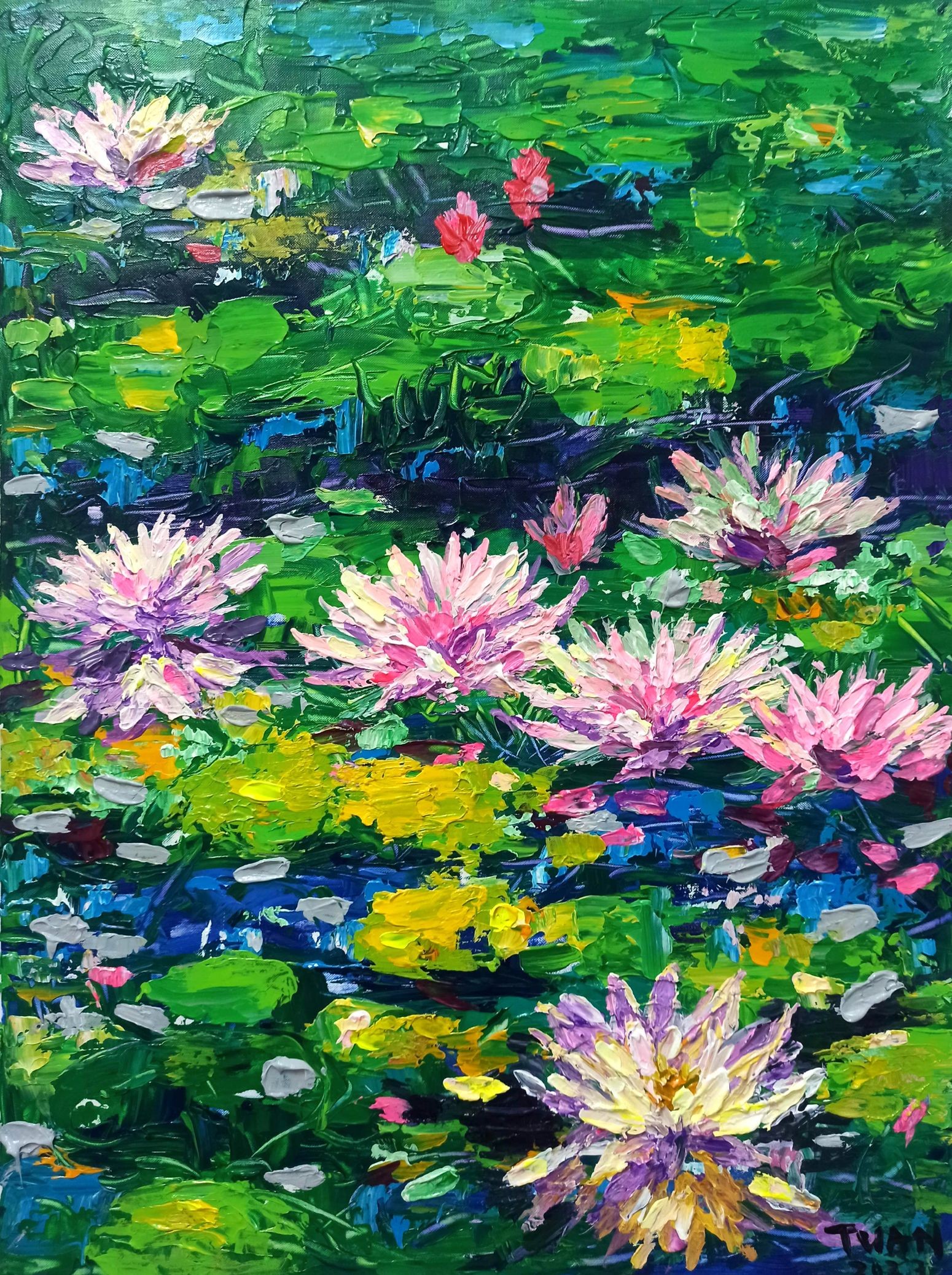 Le anh Tuan, Blooming lilies pond Le anh Tuan, Blooming lilies pond