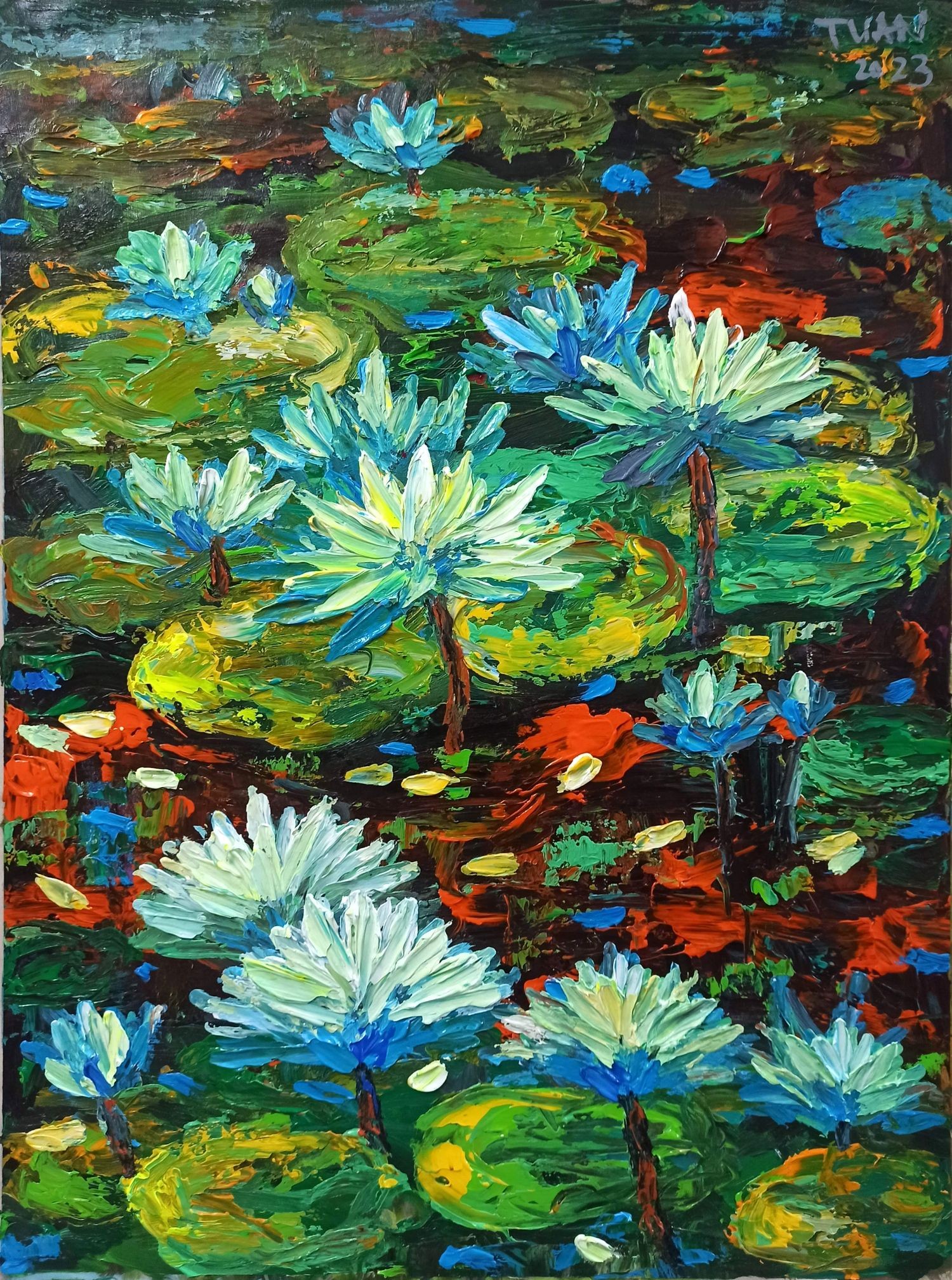 Le anh Tuan, Blooming lilies pond Le anh Tuan, Blooming lilies pond
