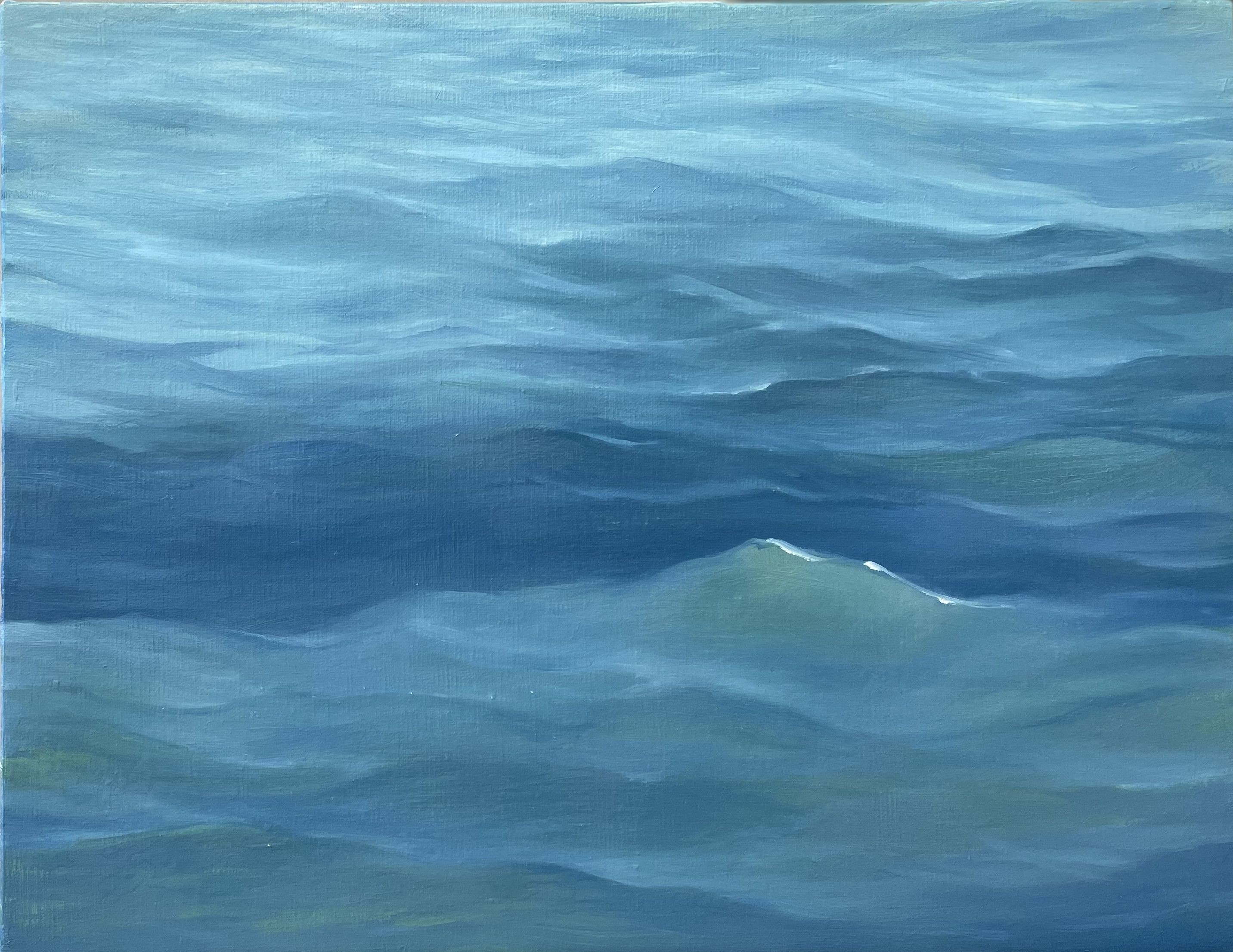 Livia Mosanu, Into the Waves, Painting, Oil on Canvas Livia Mosanu, Into the Waves, Painting, Oil on Canvas