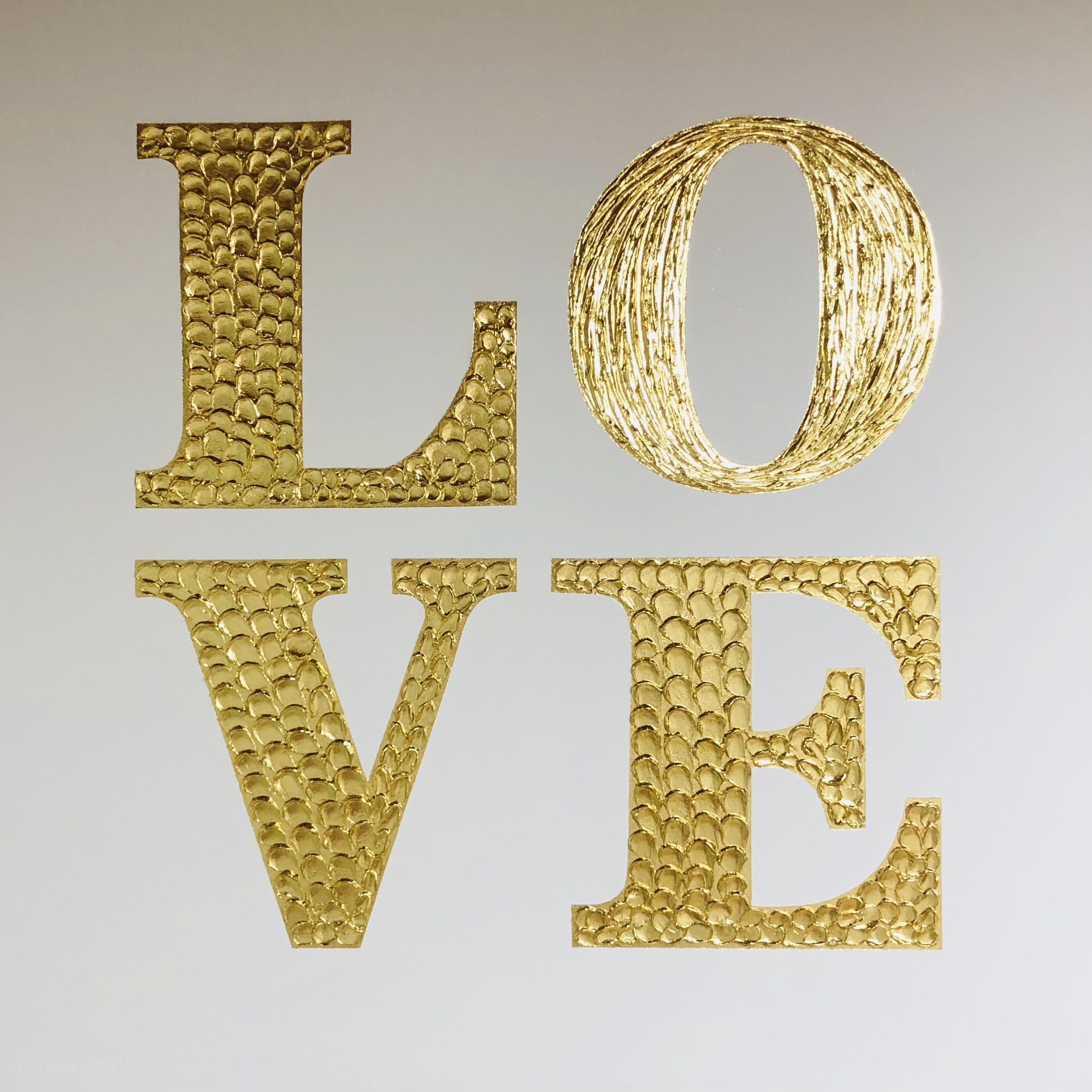 Nataliia Krykun, Love gold - Love, Amour, Amore, Liebe 3D plaster Nataliia Krykun, Love gold - Love, Amour, Amore, Liebe 3D plaster