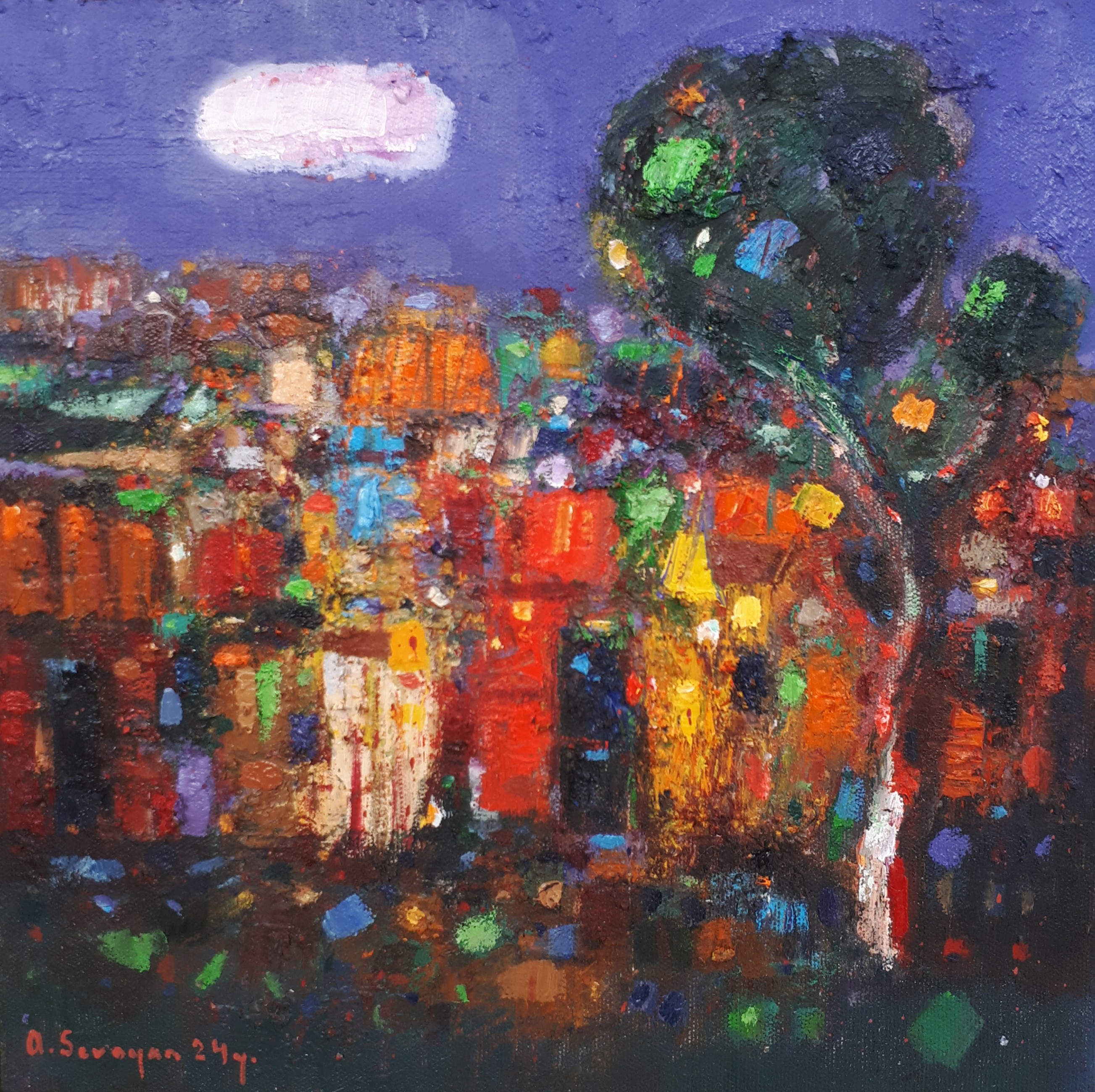 Aram Sevoyan, Vibrant nightfall: the city's pulse Aram Sevoyan, Vibrant nightfall: the city's pulse