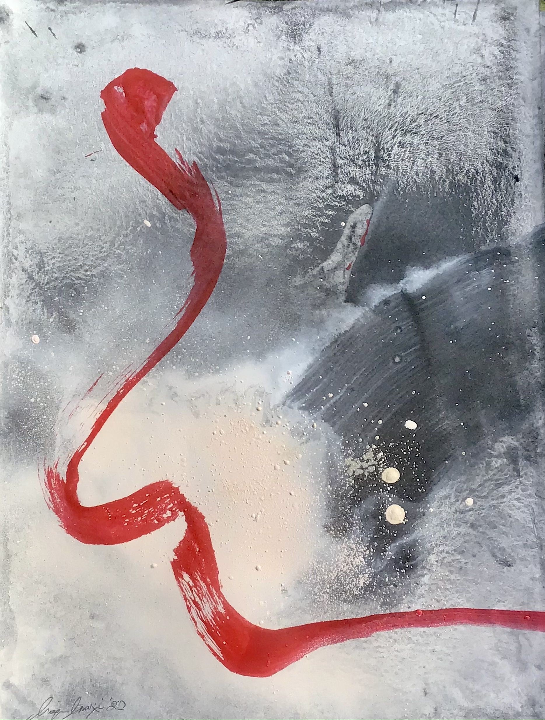 Maria Bacha, Dive into black with red IV Maria Bacha, Dive into black with red IV