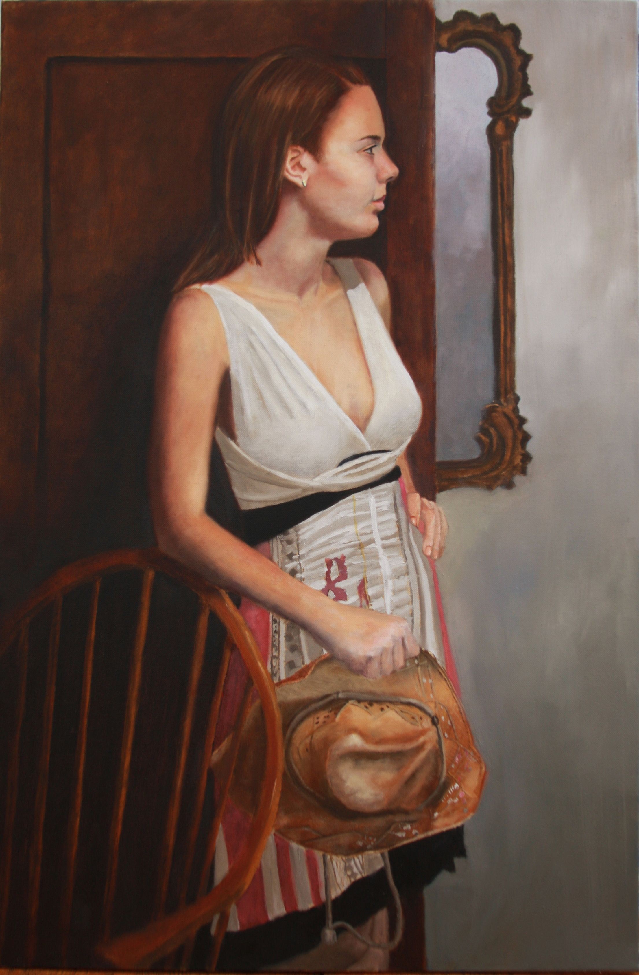 Mark Hunter, Girl with Straw Hat Mark Hunter, Girl with Straw Hat