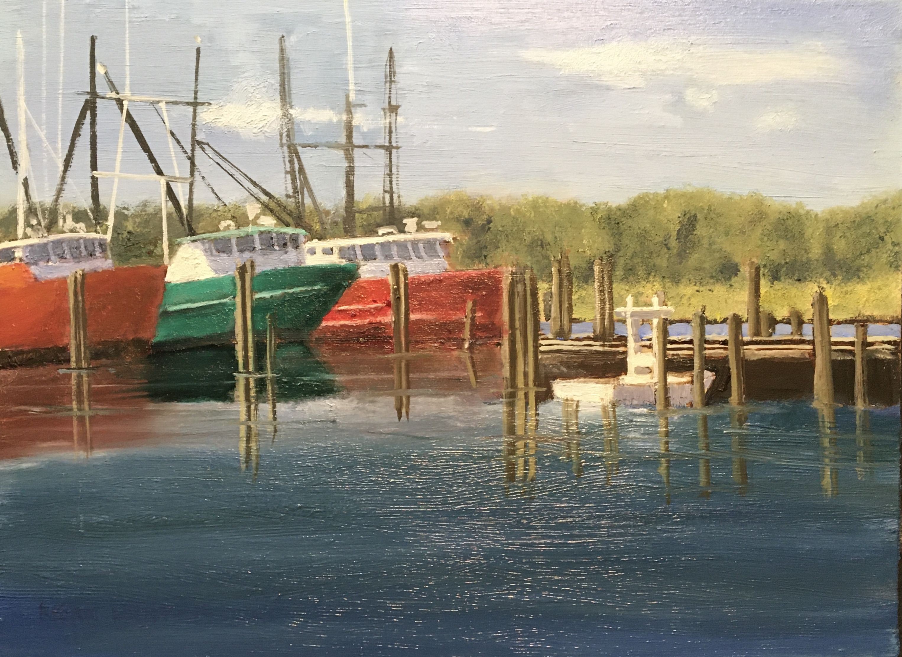 Mark Hunter, Barnegat Light Fishing Boats (Plein Air) Mark Hunter, Barnegat Light Fishing Boats (Plein Air)
