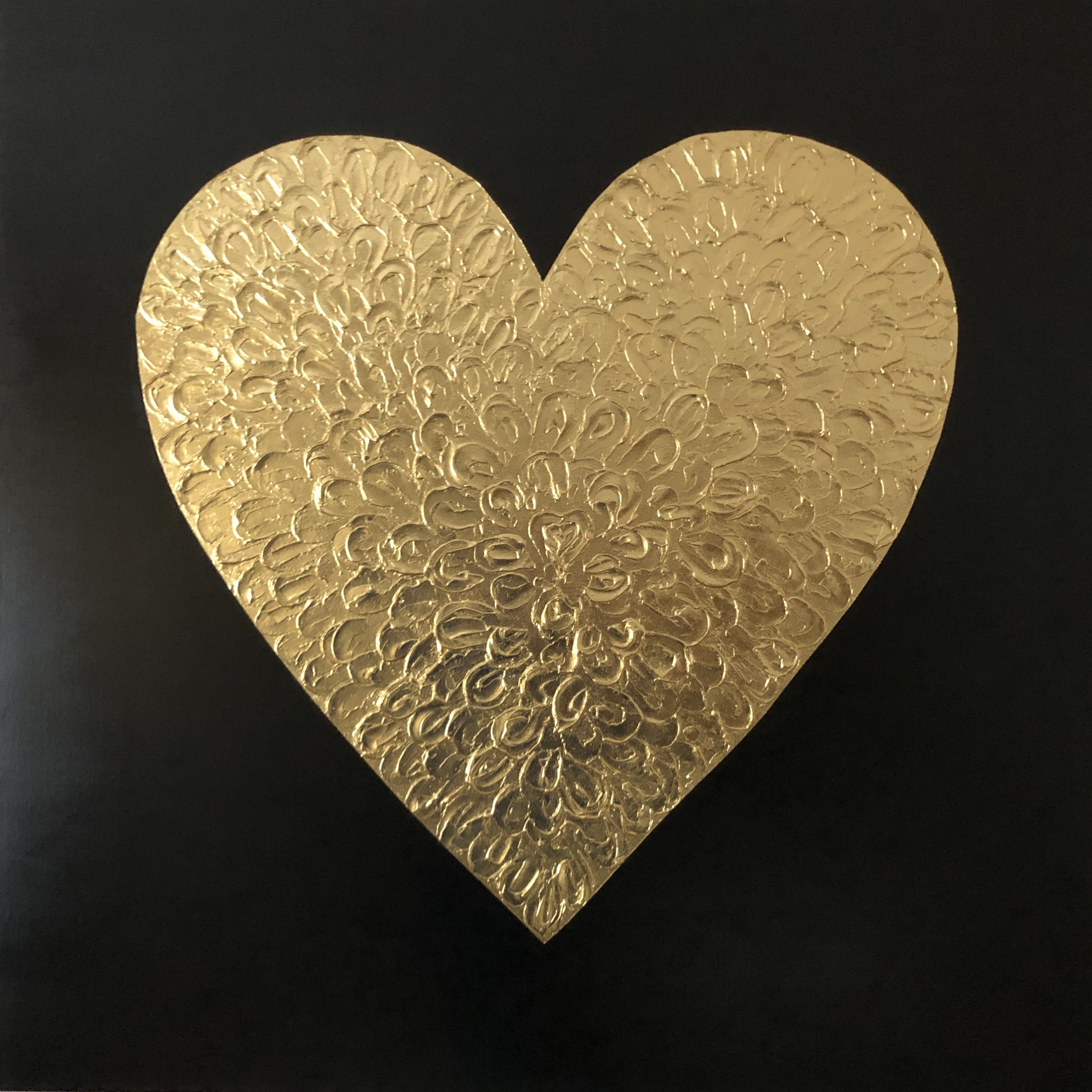 Nataliia Krykun, Heart in gold - Love, Amour, Amore, Liebe 3D plaster black and gold leaf minimalism Pop Art Nataliia Krykun, Heart in gold - Love, Amour, Amore, Liebe 3D plaster black and gold leaf minimalism Pop Art