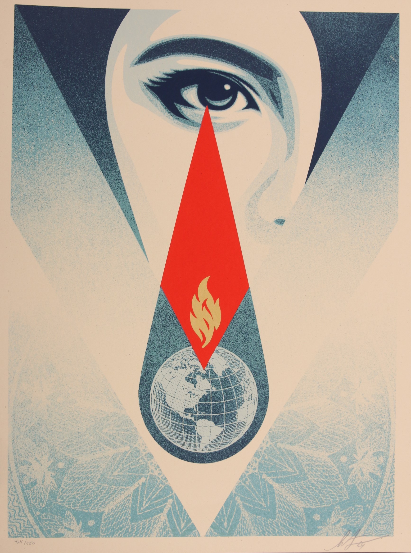 Shepard Fairey (Obey), Tear Flame Shepard Fairey (Obey), Tear Flame