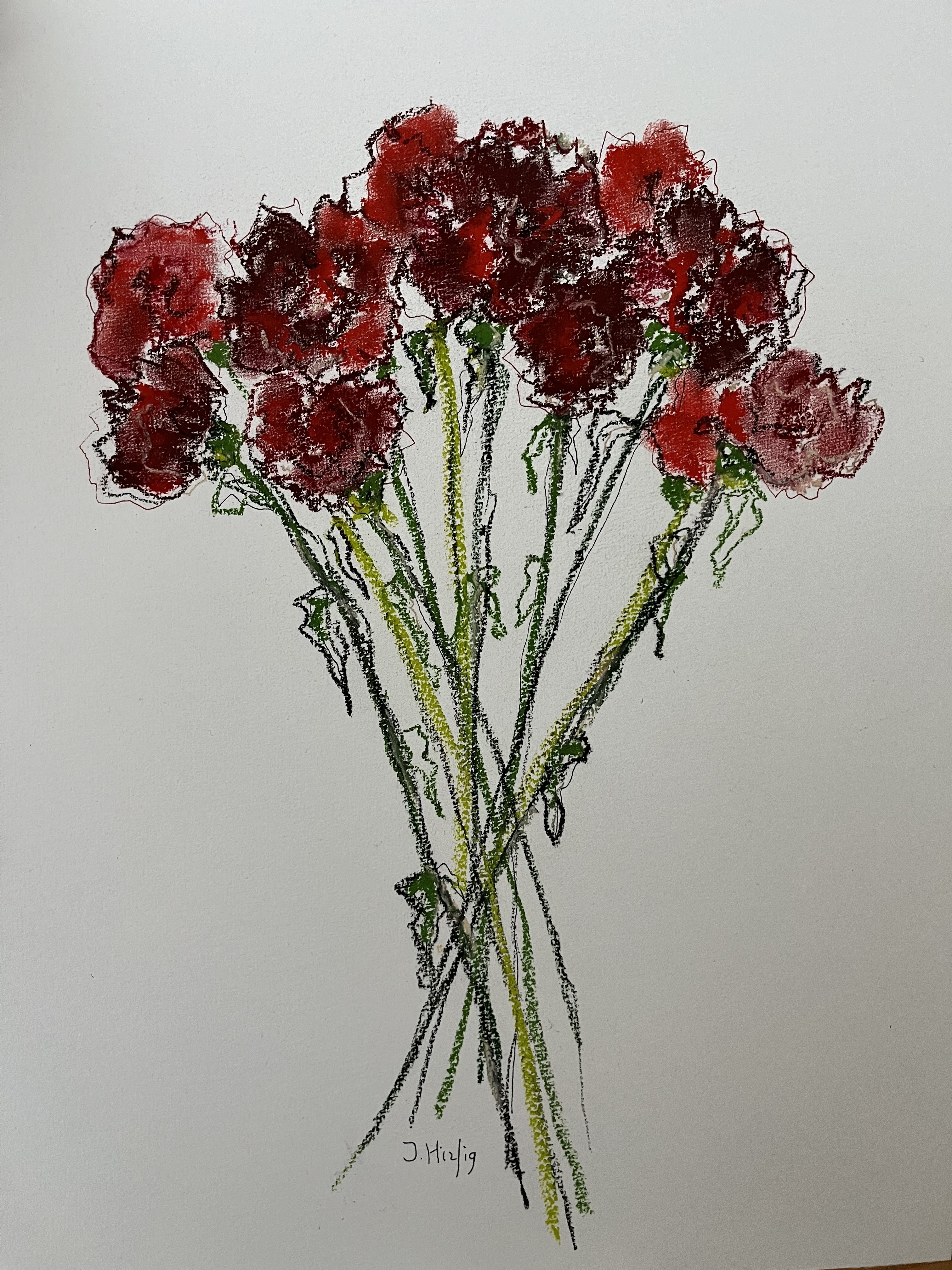 Isabelle Hirtzig, Red carnations Isabelle Hirtzig, Red carnations