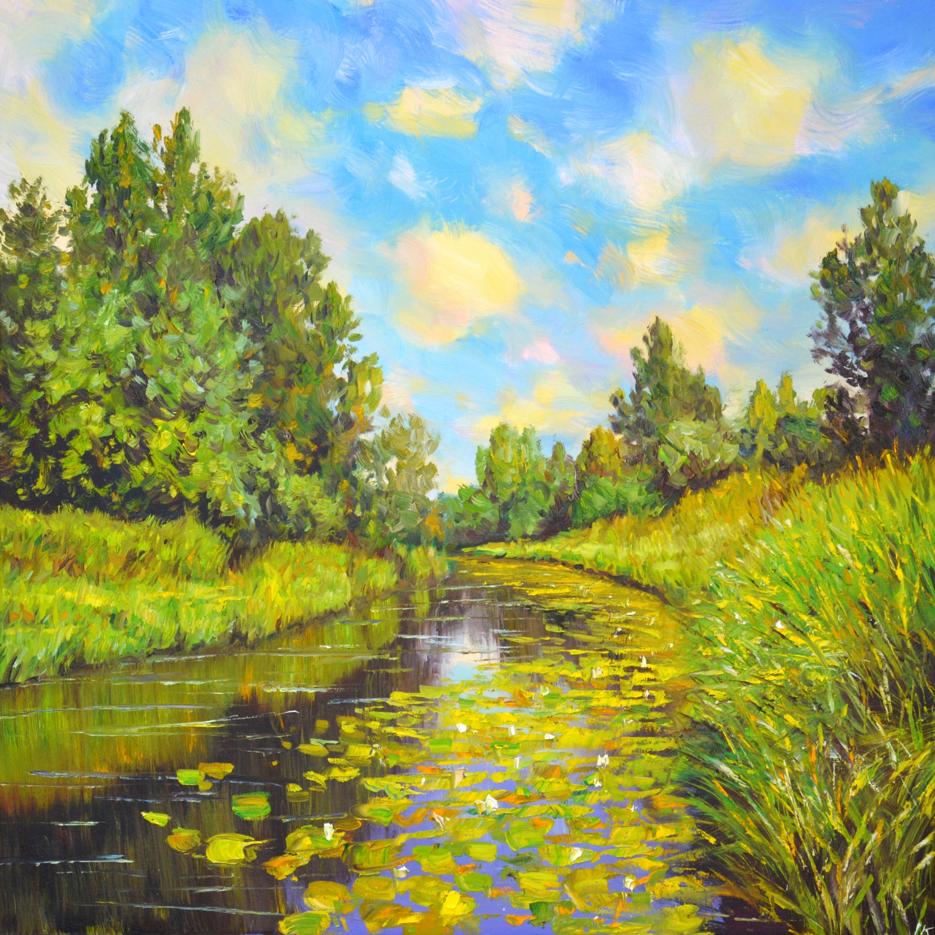 Iryna Kastsova, Summer. Water lilies. Iryna Kastsova, Summer. Water lilies.