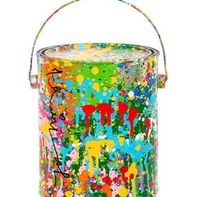 Sculpture, Splash Paint Bucket, Mr Brainwash