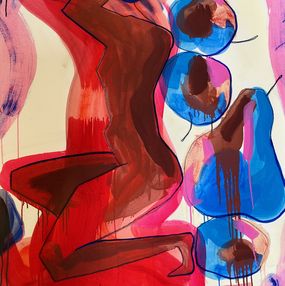 Gemälde, Grand nu rouge, Stephanie Larène