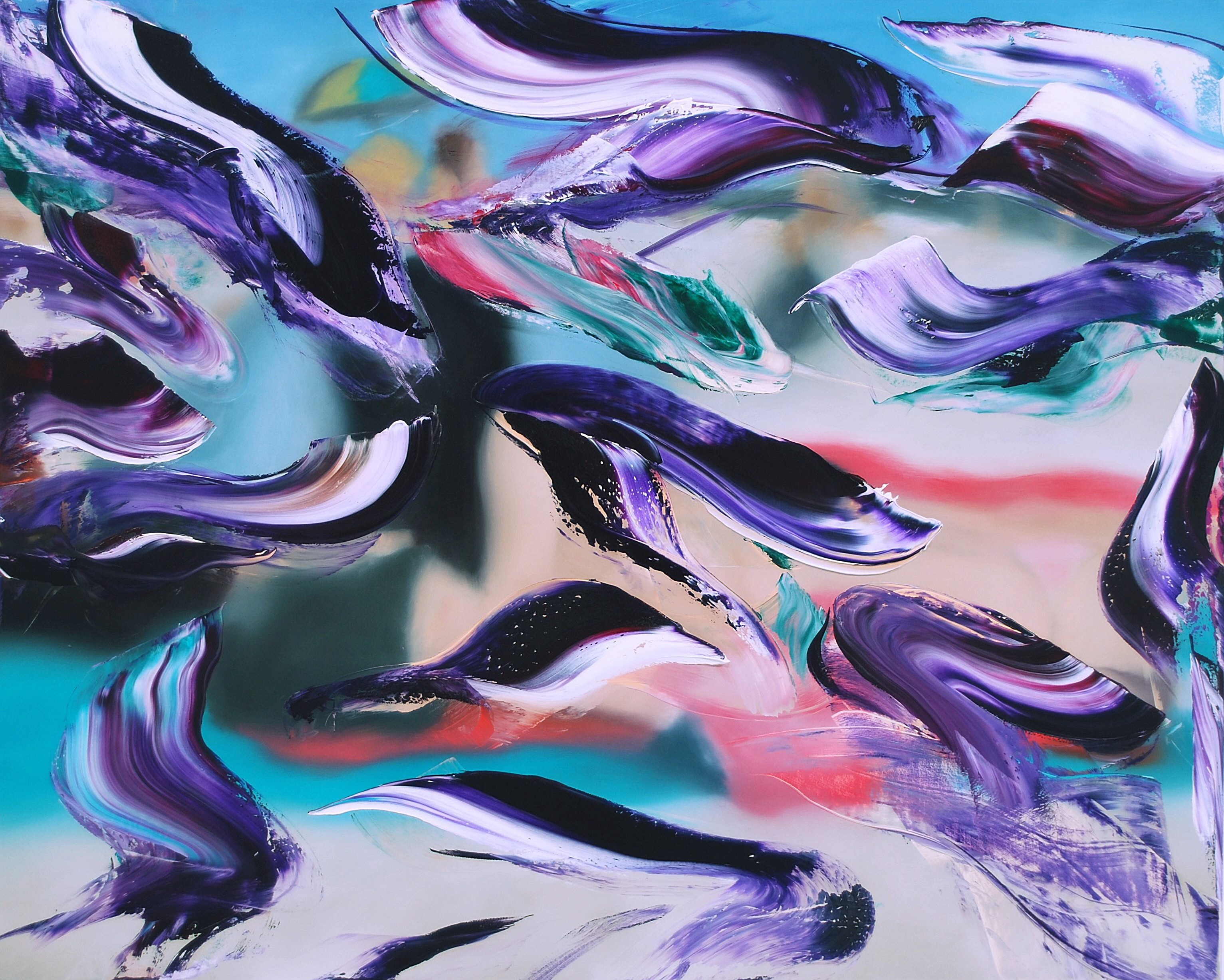 Maxwell Stevens, Beach Scene Abstraction Maxwell Stevens, Beach Scene Abstraction