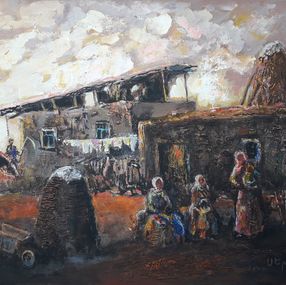 Gemälde, Dusk in the village, Sergey Khachatryan