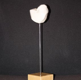 Sculpture, Gypsum White Heart (2), Kseniia Redina