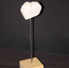 Sculpture, Gypsum White Heart (3), Kseniia Redina