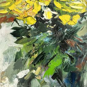 Painting, Yellow abstract roses, Vahe Bagumyan