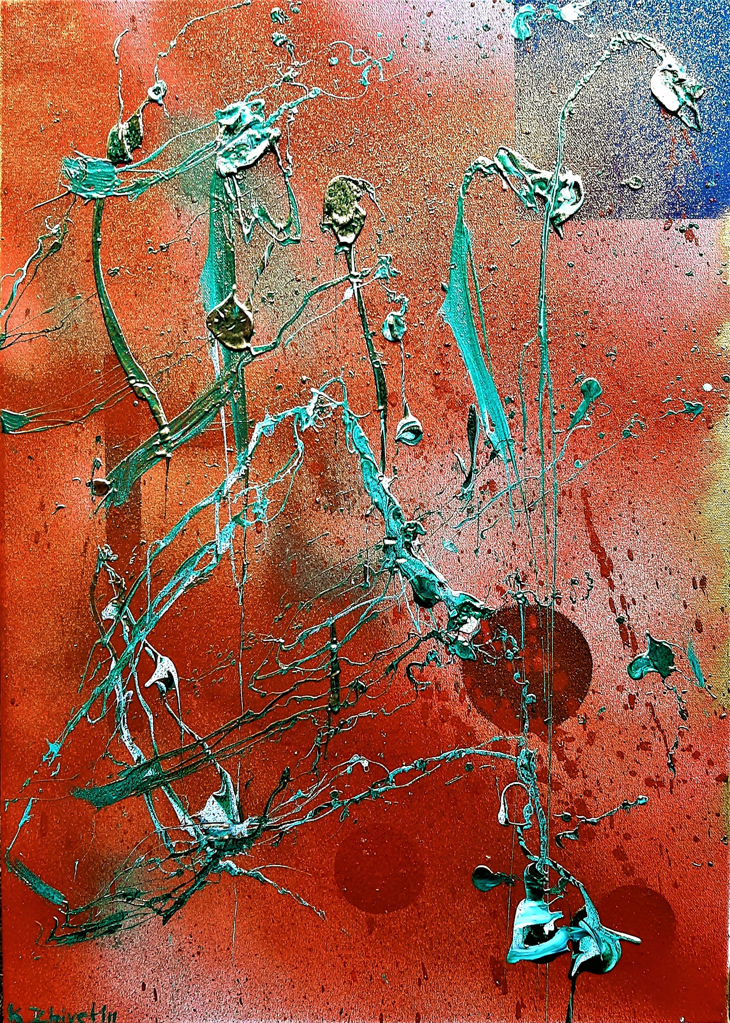 Kat Zhivetin, Deep Blue Quadrate Abstraction No. 1 Kat Zhivetin, Deep Blue Quadrate Abstraction No. 1