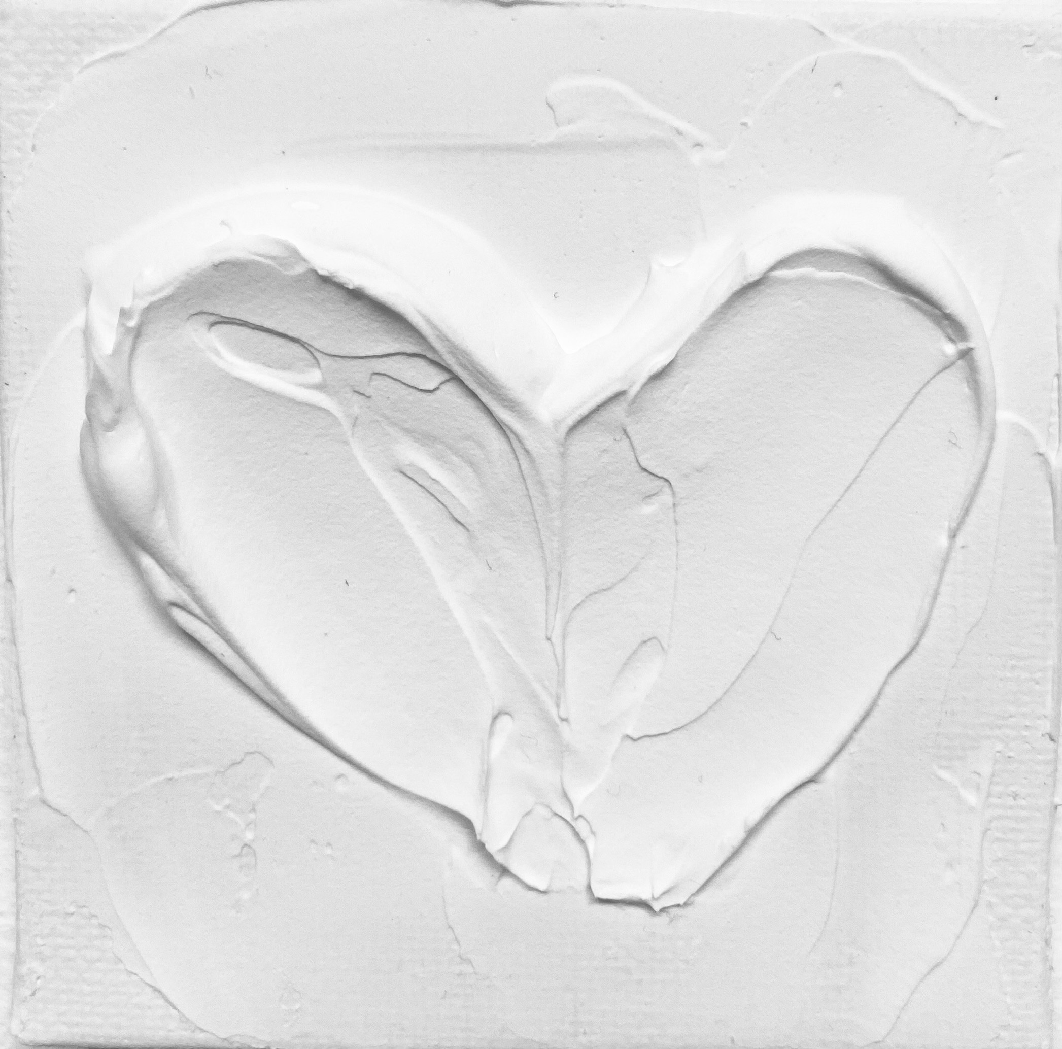 Nataliia Krykun, Heart - Love, Amour, Amore, Liebe 3D white plaster Nataliia Krykun, Heart - Love, Amour, Amore, Liebe 3D white plaster