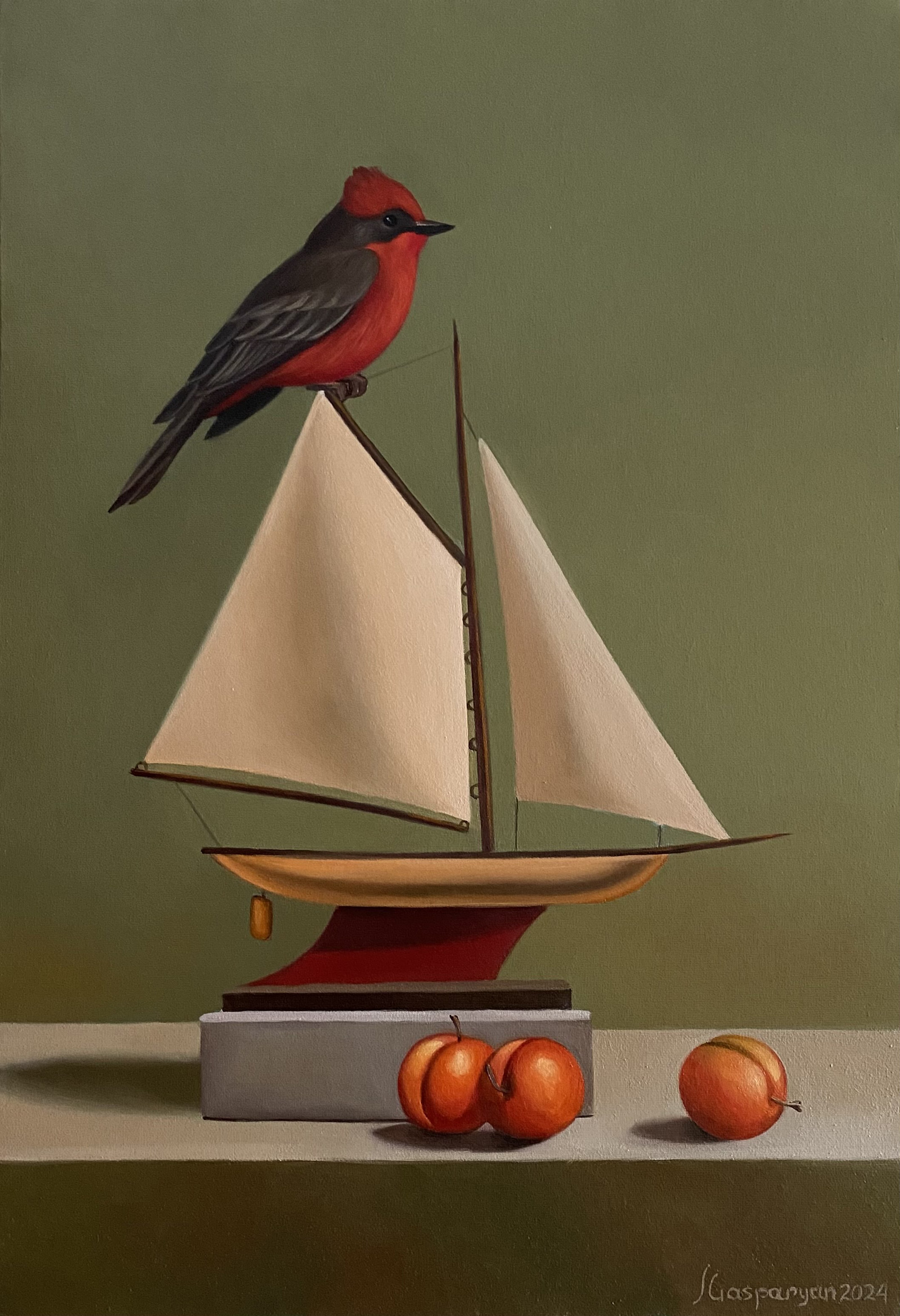 Ara Gasparyan, Still life with bird and sailboat Ara Gasparyan, Still life with bird and sailboat