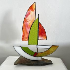 Sculpture, La voile verte, Dominique Combe