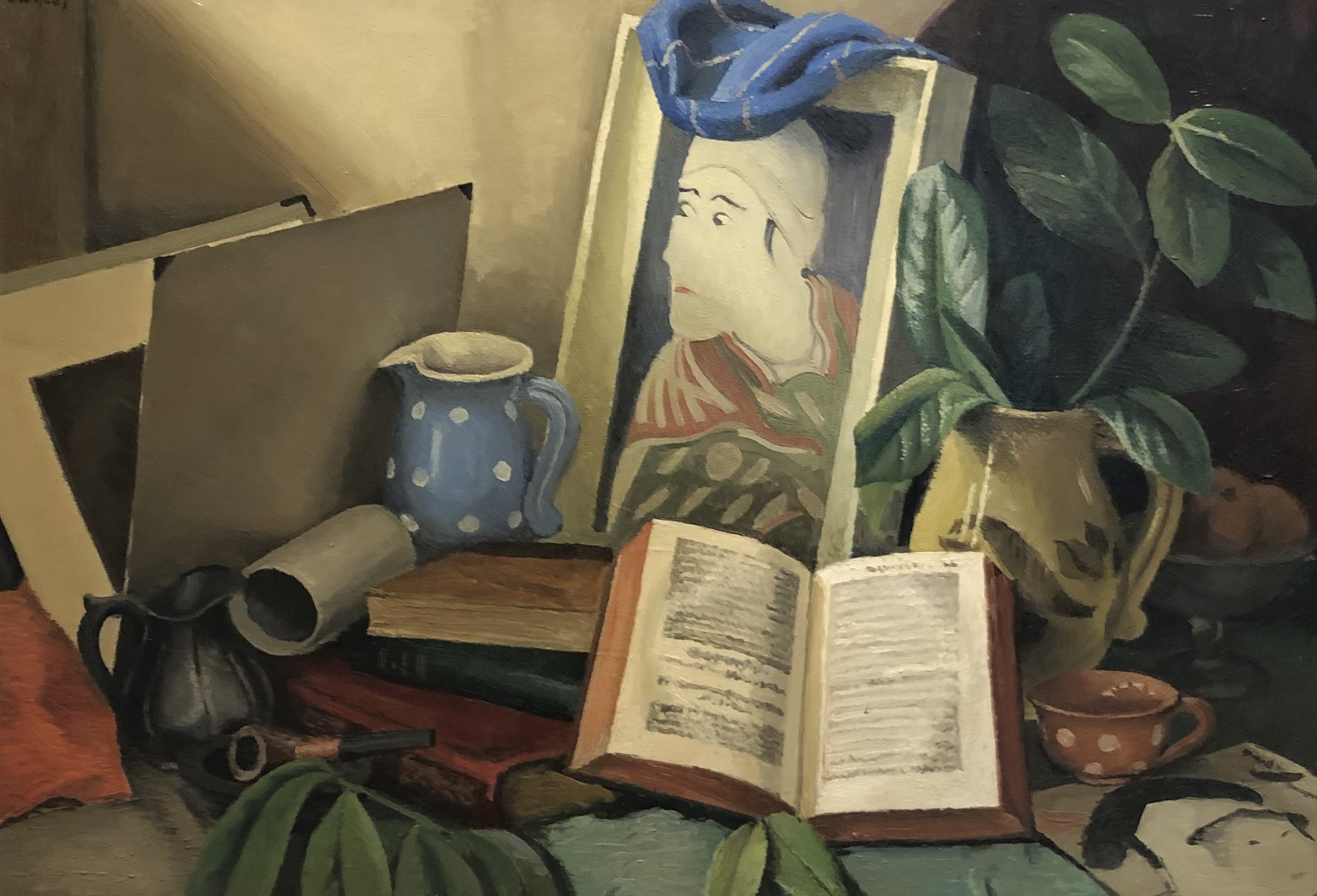 Pierre Jaques, Atelier avec livres et travaux de l'artiste Pierre Jaques, Atelier avec livres et travaux de l'artiste