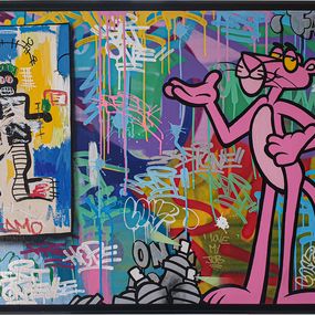 Gemälde, Pink Basquiat, Fat