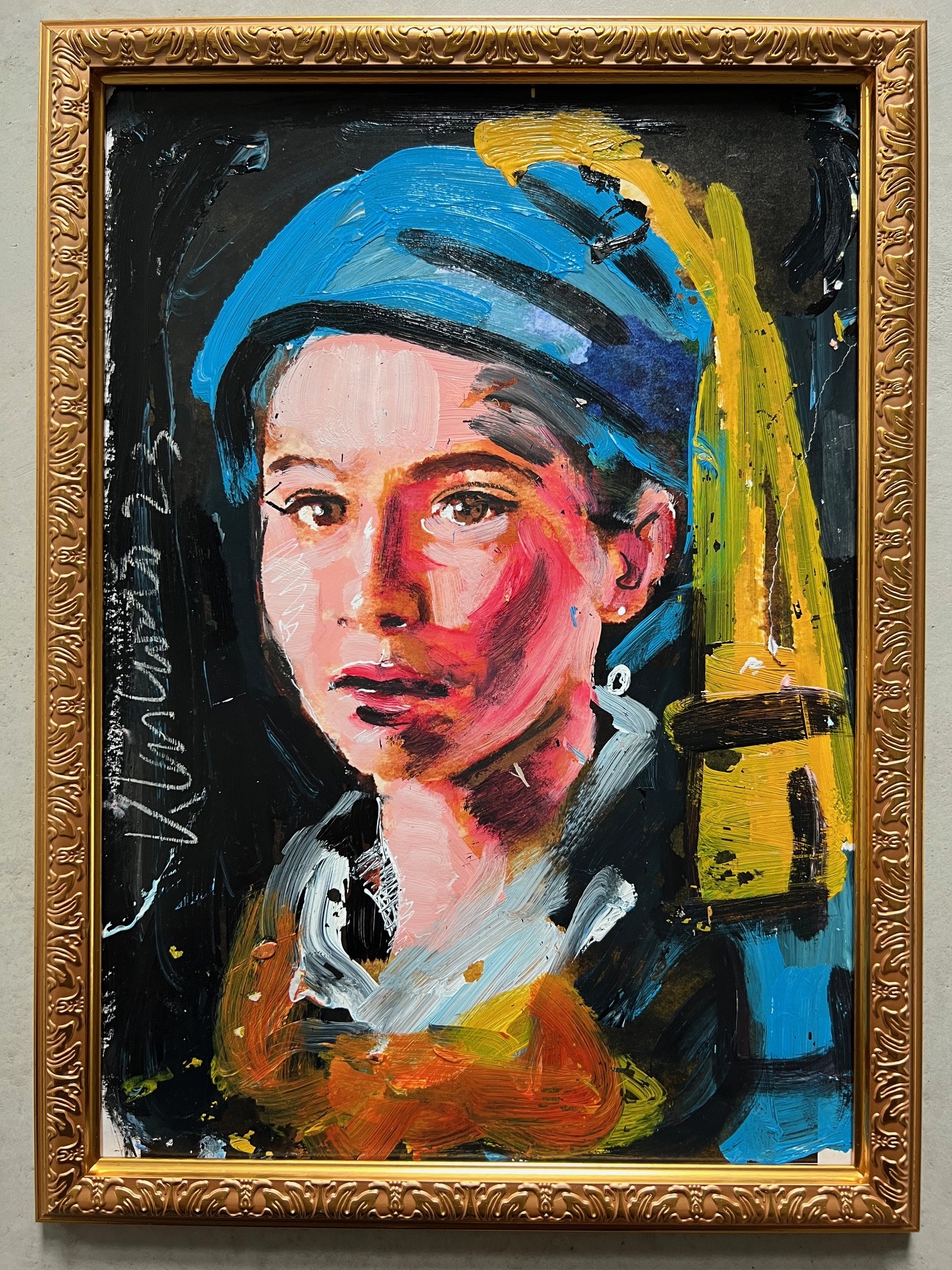 Peter Klashorst, Girl with Pearl Earring (after Vermeer) Peter Klashorst, Girl with Pearl Earring (after Vermeer)