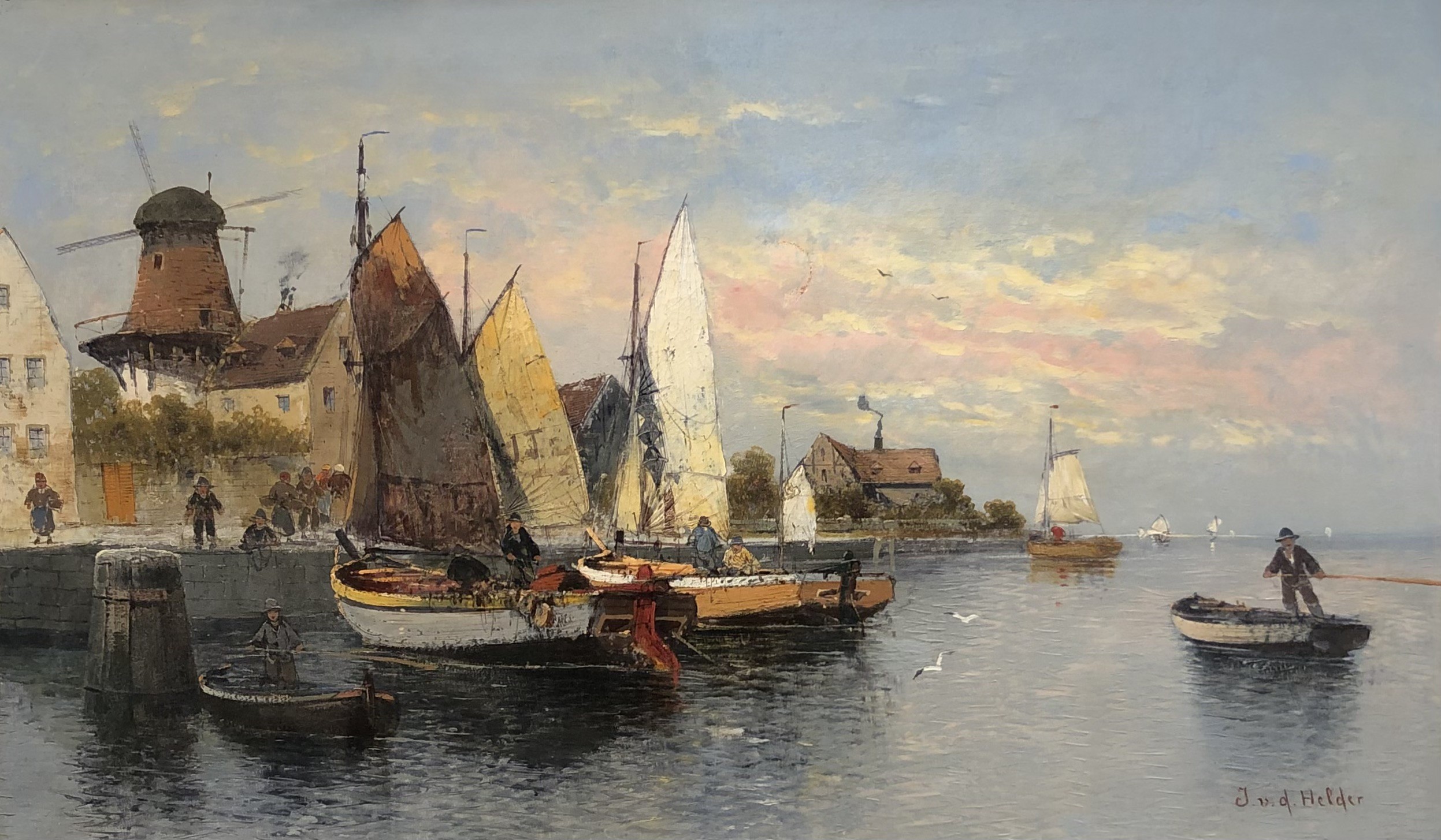 Jan Van De Helder, Petit port hollandais animé Jan Van De Helder, Petit port hollandais animé